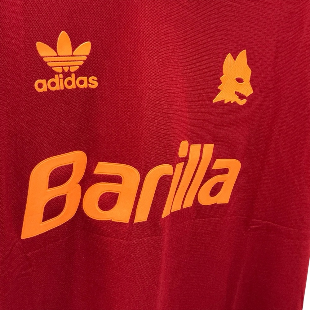 As Roma Adidas 1993 Barilla Home Jersey Abel Balbo # 9 Size XL - Picture 6 of 13
